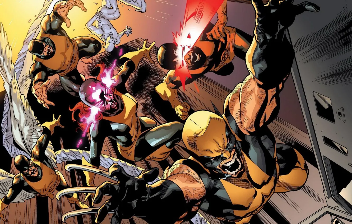 Photo wallpaper hero, costume, claws, Wolverine, Logan, Heroes, Superheroes, x-men