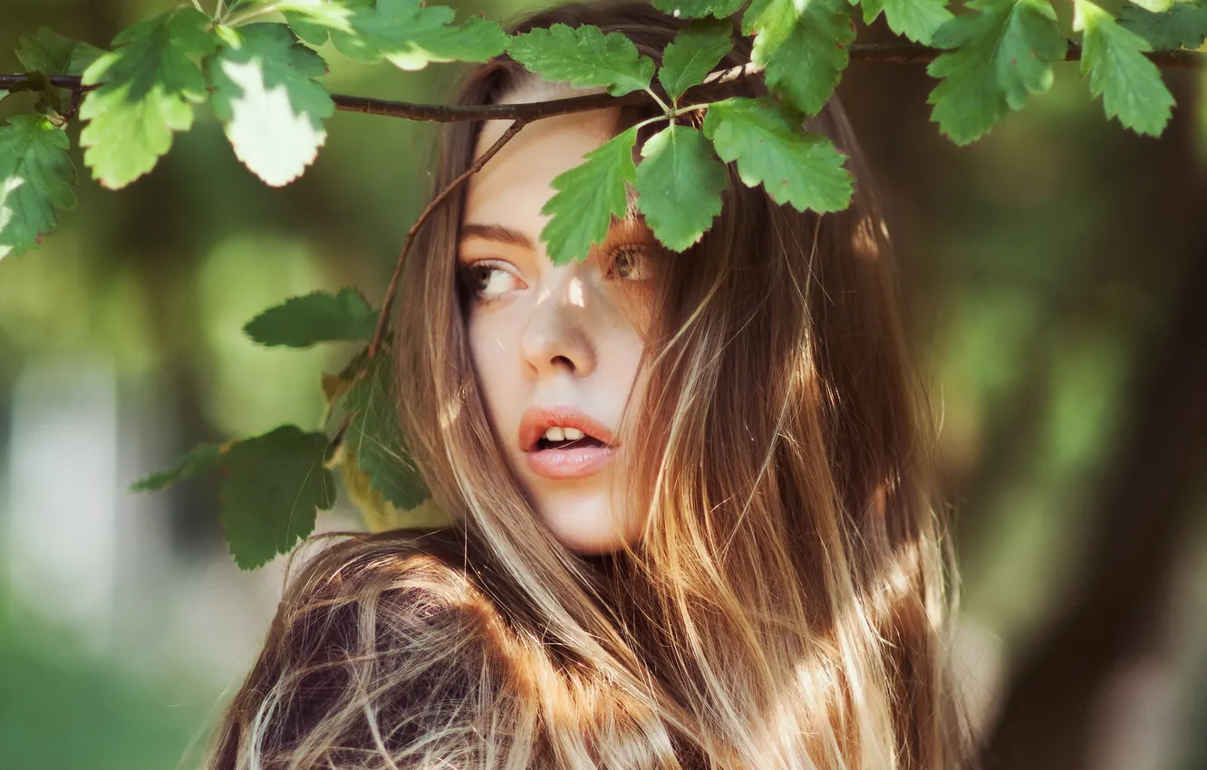 Photo wallpaper look, girl, portrait