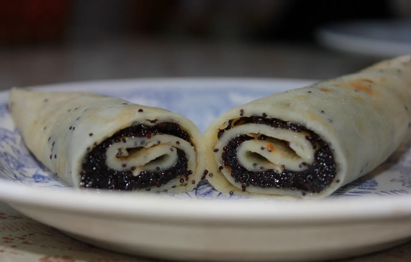 Photo wallpaper Mac, food, pancakes, pancakes with poppy seeds