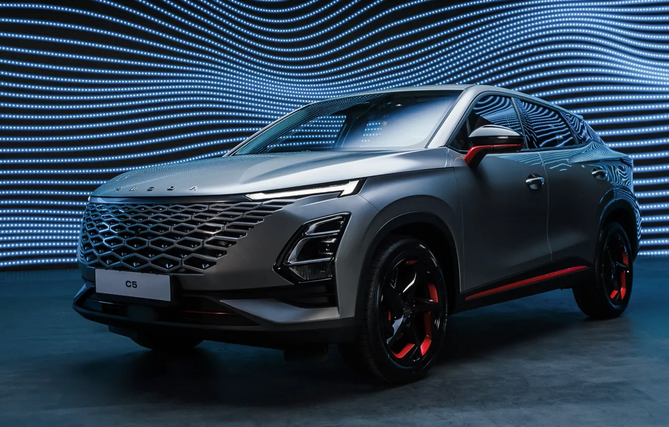 Photo wallpaper front view, Chery Automobile, Omoda C5, coupe crossover