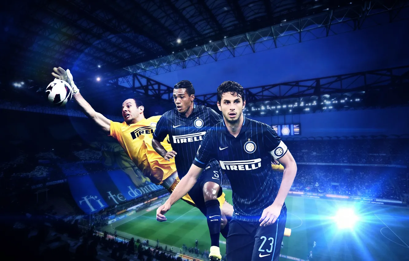 Photo wallpaper wallpaper, stadium, football, San Siro, Sport, Inter Milan, players