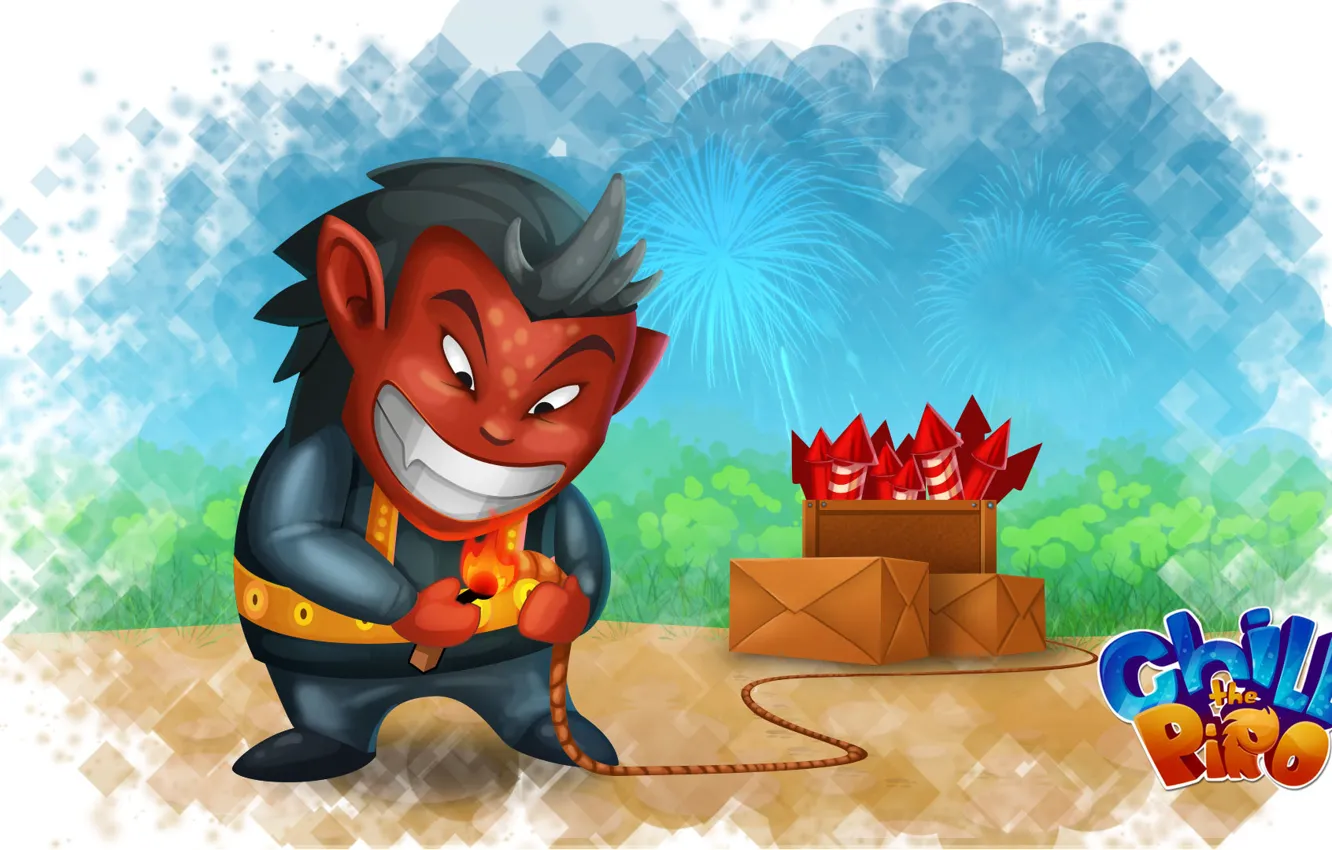 Photo wallpaper fireworks, ignites, chill the piro, pyromaniac, pyromaniac