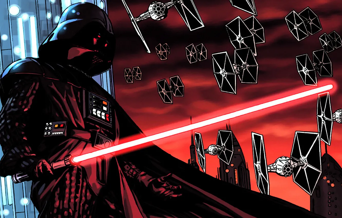 Photo wallpaper star wars, lightsaber, Lord Vader