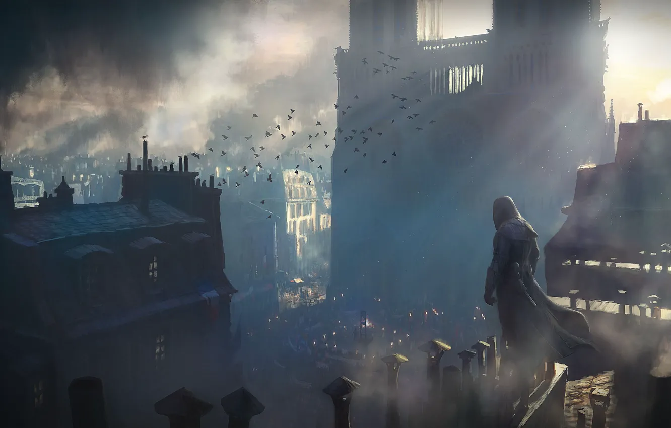 Photo wallpaper the city, France, assassin, Assassin's Creed: Unity