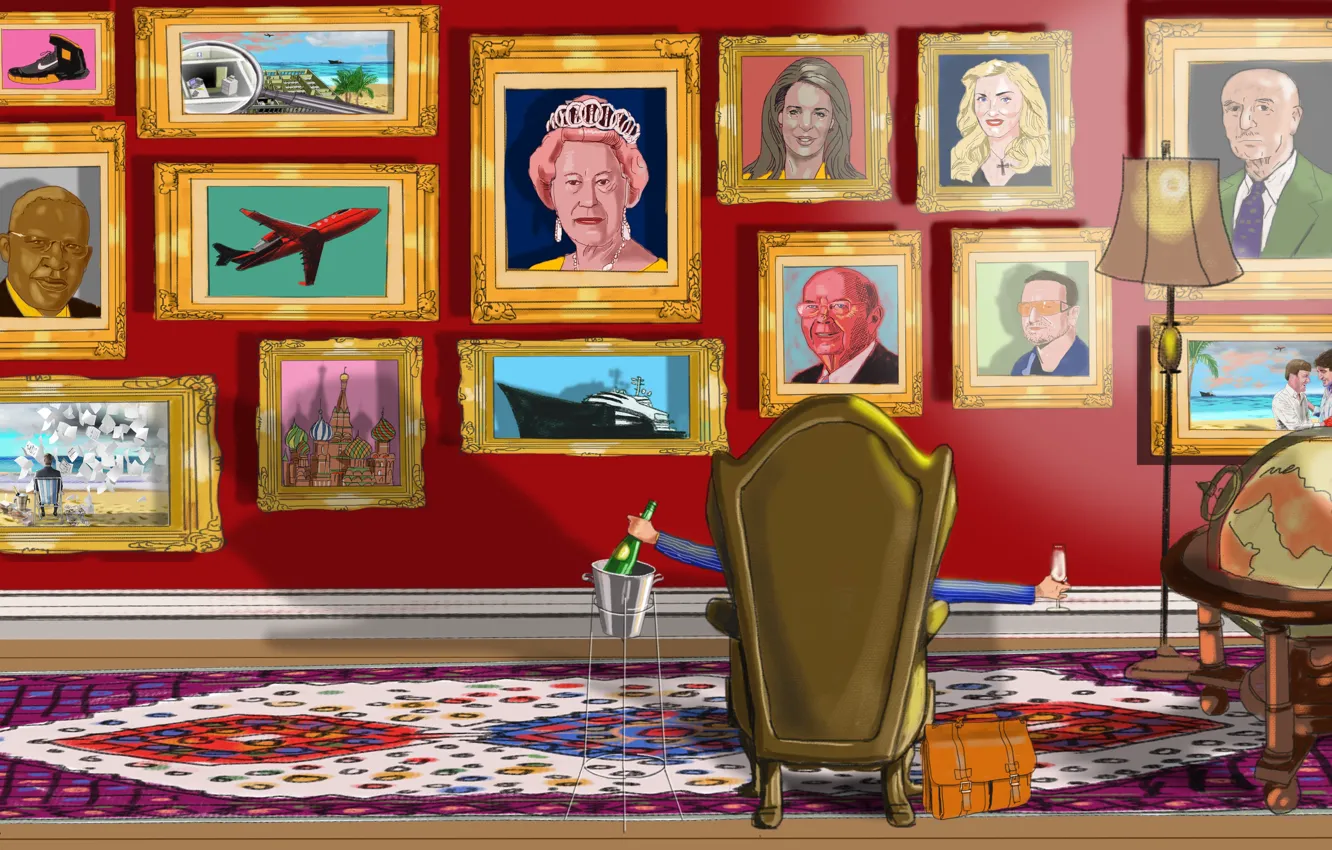 Photo wallpaper picture, chair, sitting, rich