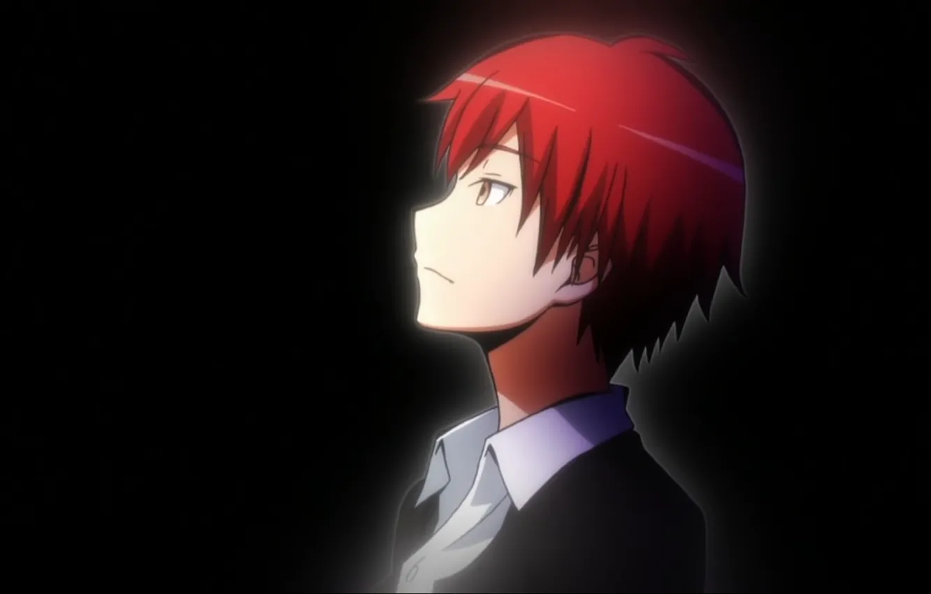 Photo wallpaper anime, guy, black, anime, red hair, The class assassins, Karma AKABANE, Mixed Akabane