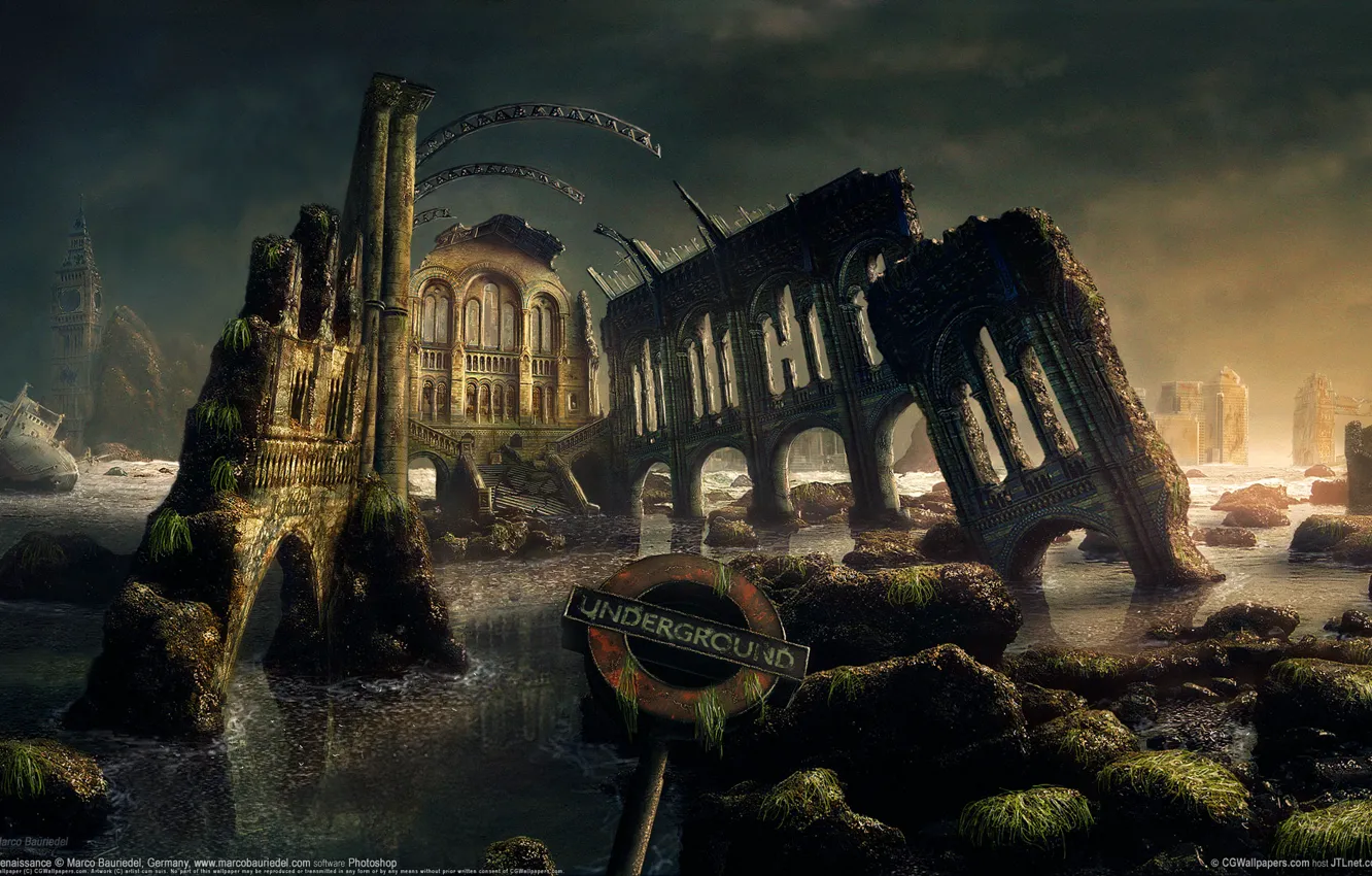 Photo wallpaper the city, metro, London