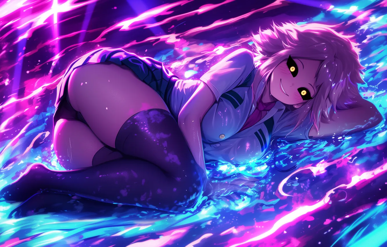 Photo wallpaper anime, art, wallpaper, art, Mina Ashido, my hero academia, The hero, My hero academy