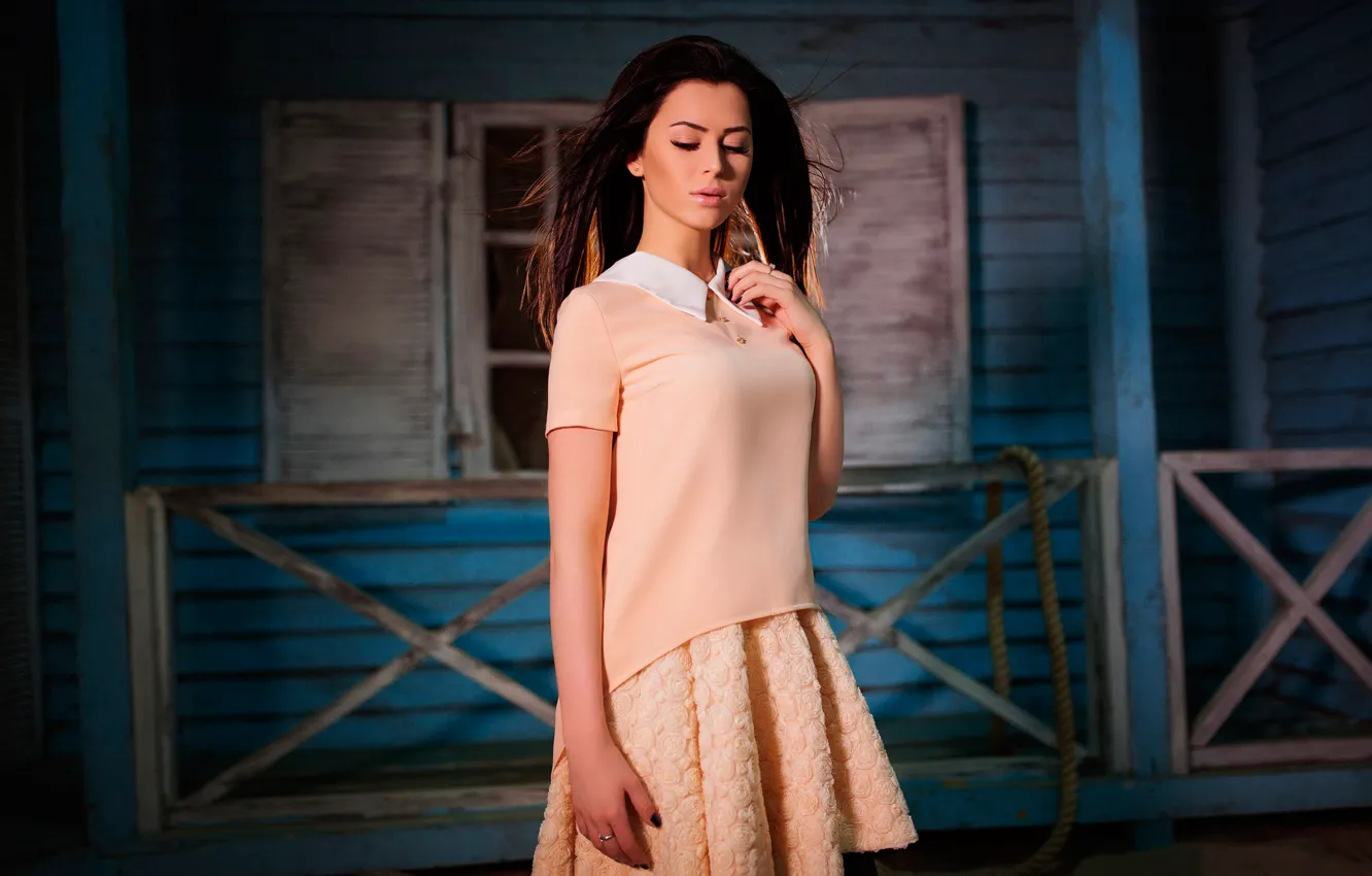 Photo wallpaper chest, dress, Julia, Julia Pushman