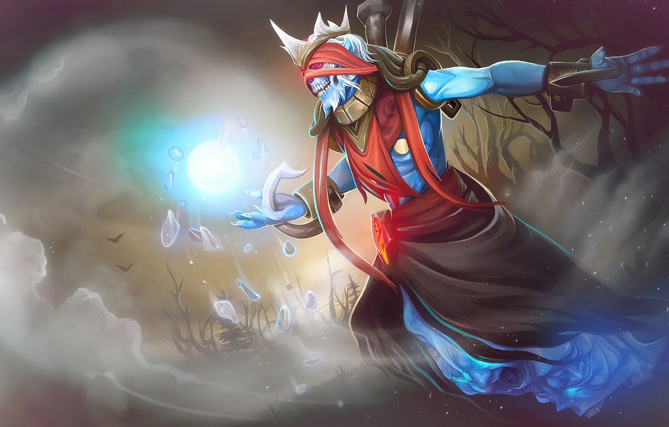 Photo wallpaper art, dead, dota 2, Ethreain, Lich
