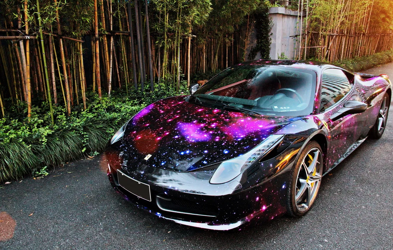 Photo wallpaper Ferrari, 458, cosmos, Italia