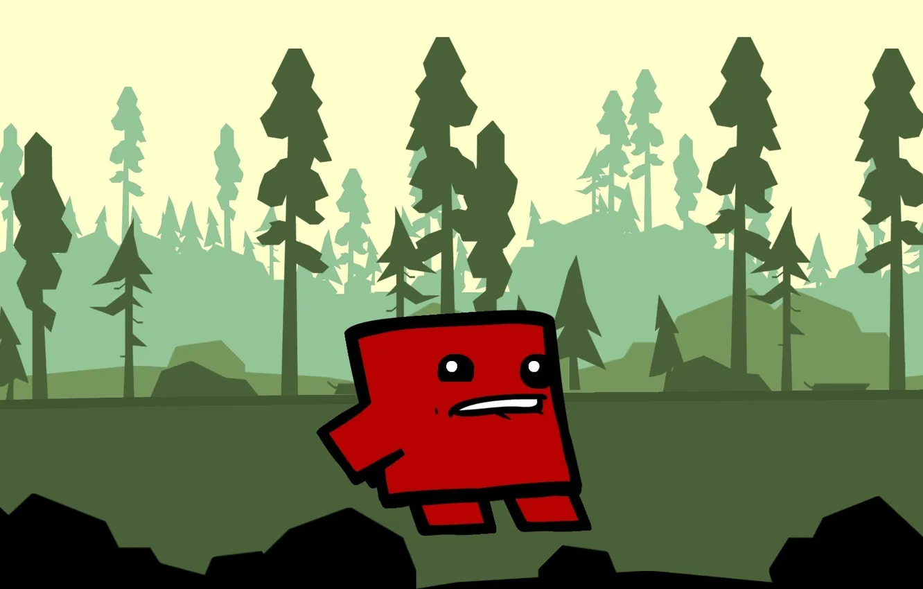 Photo wallpaper indie, boy, Super, meat, platformer