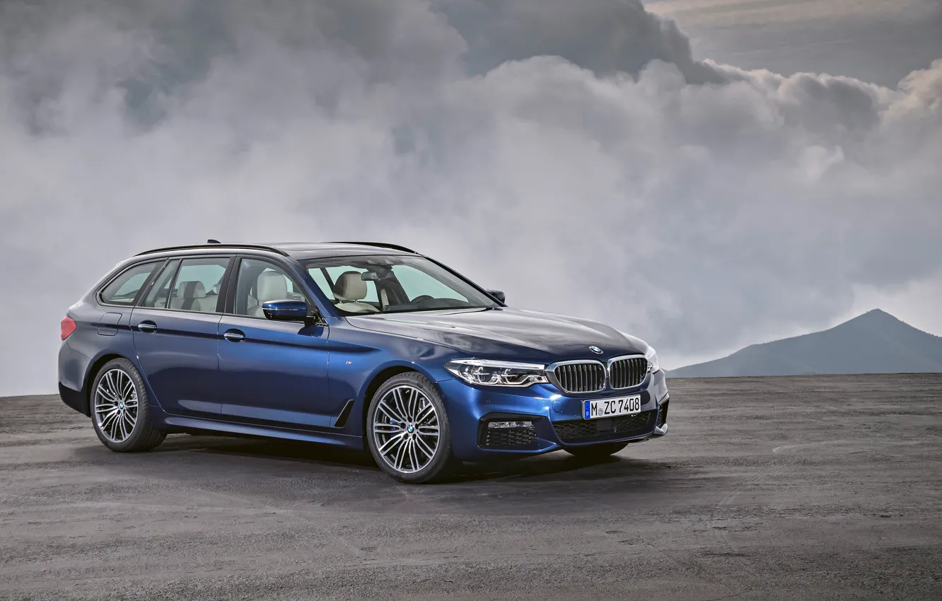 Photo wallpaper clouds, overcast, BMW, Playground, universal, xDrive, Touring, 530d