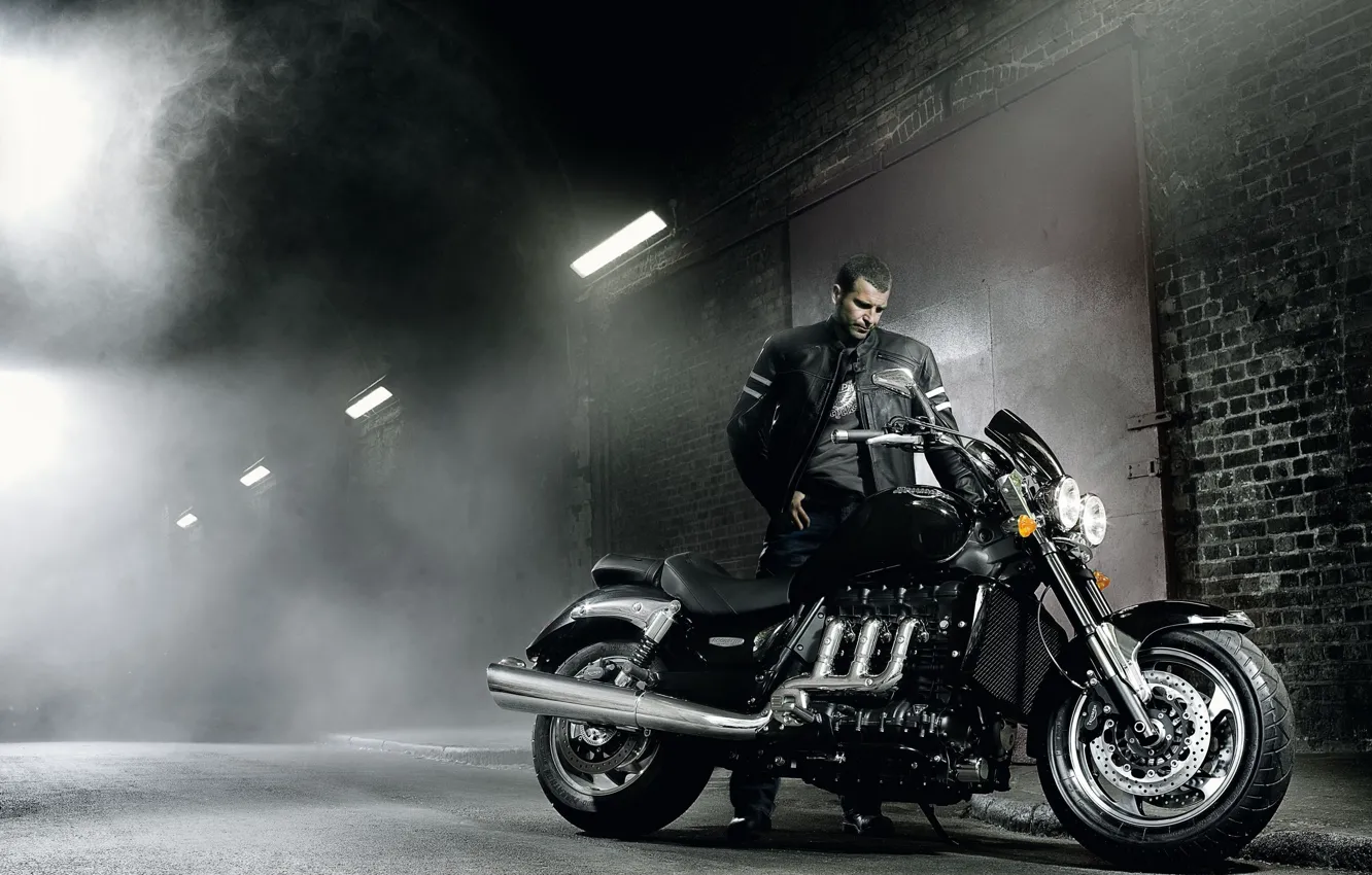 Photo wallpaper power, Triumph Rocket 3, chopper