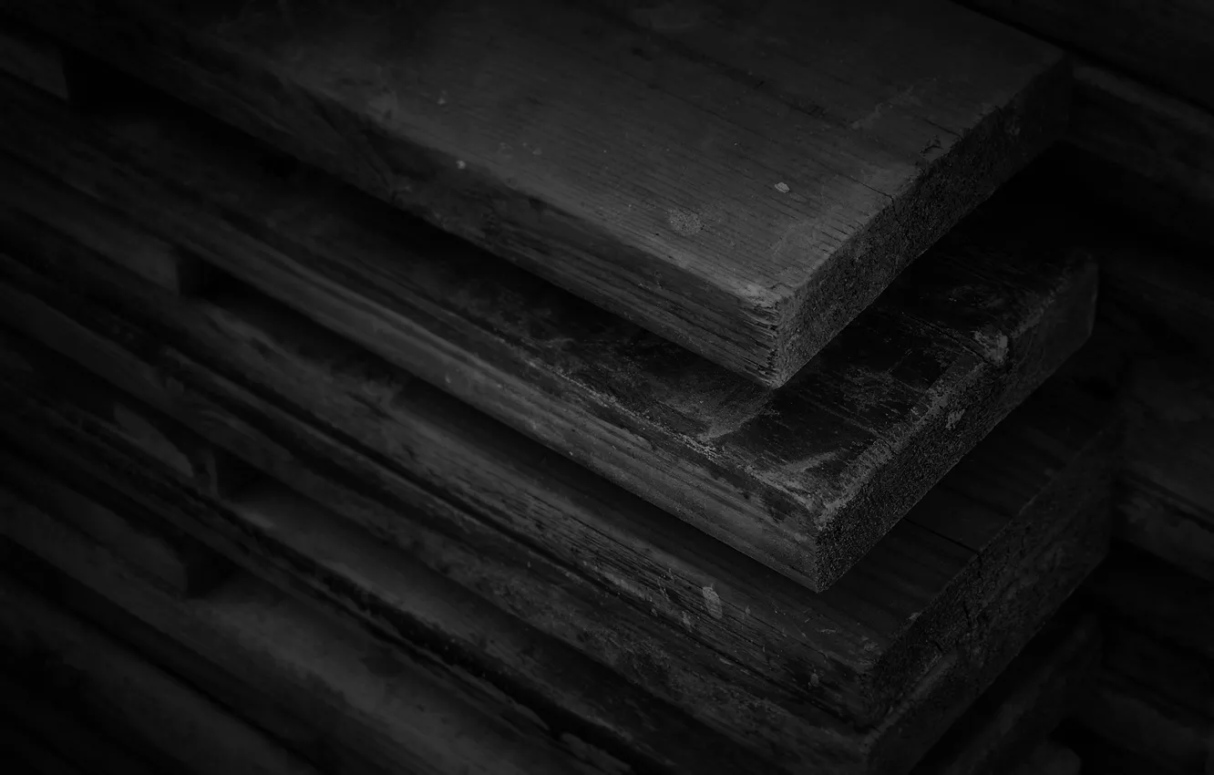 Photo wallpaper black, wood, coal