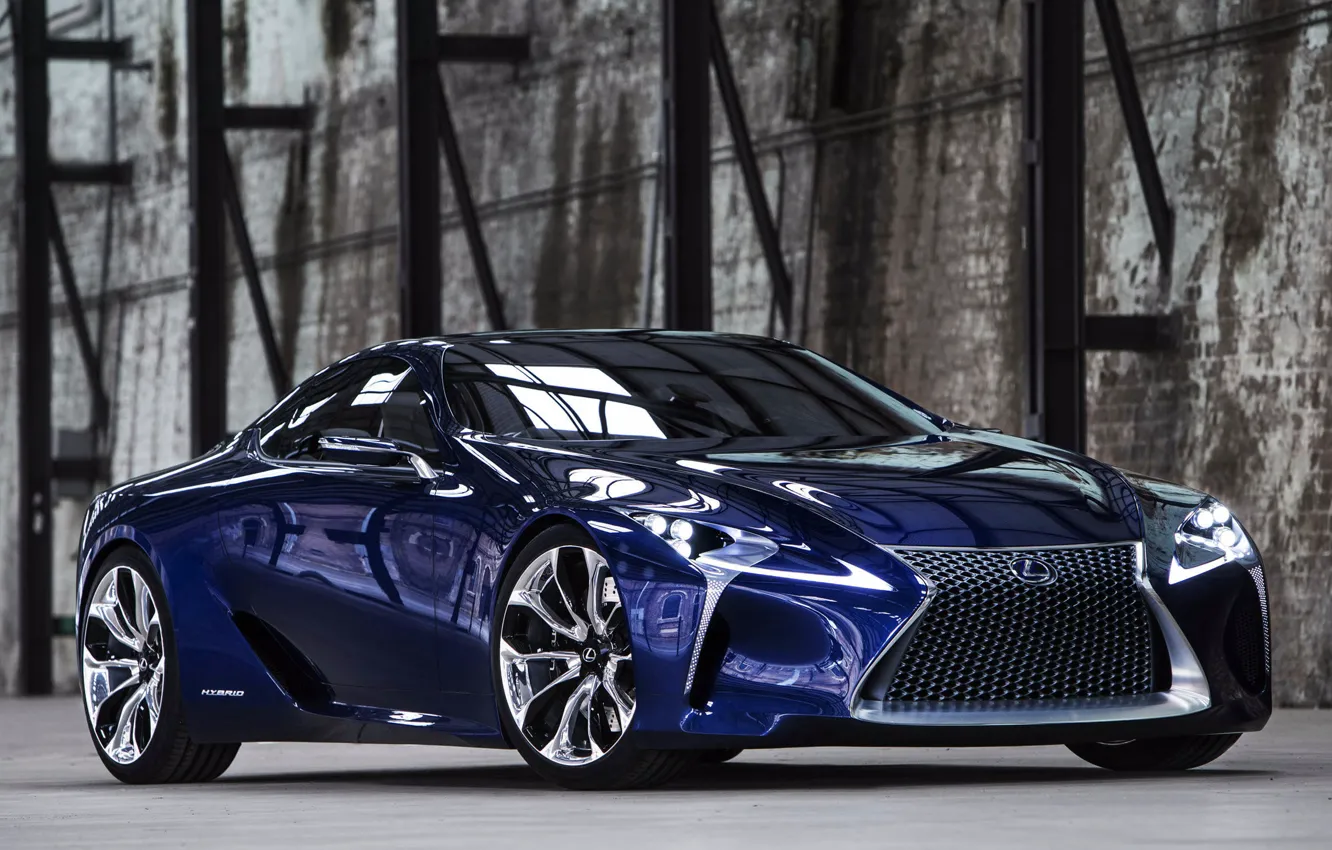 Photo wallpaper blue, concept, lexus, front view, blue, Lexus, LF-LC