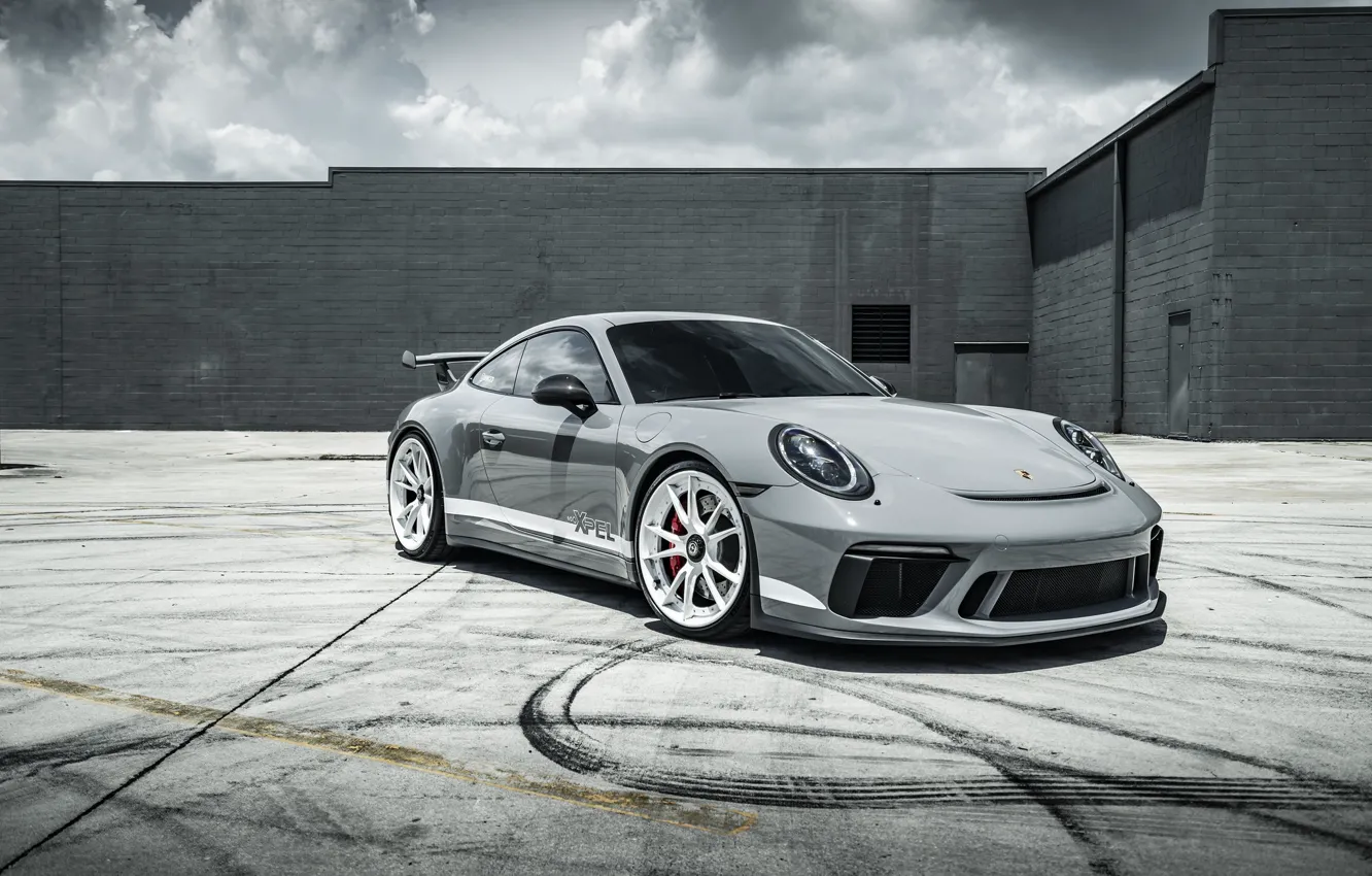 Photo wallpaper 911, Porsche, Gray, Turbo S, VAG, 992