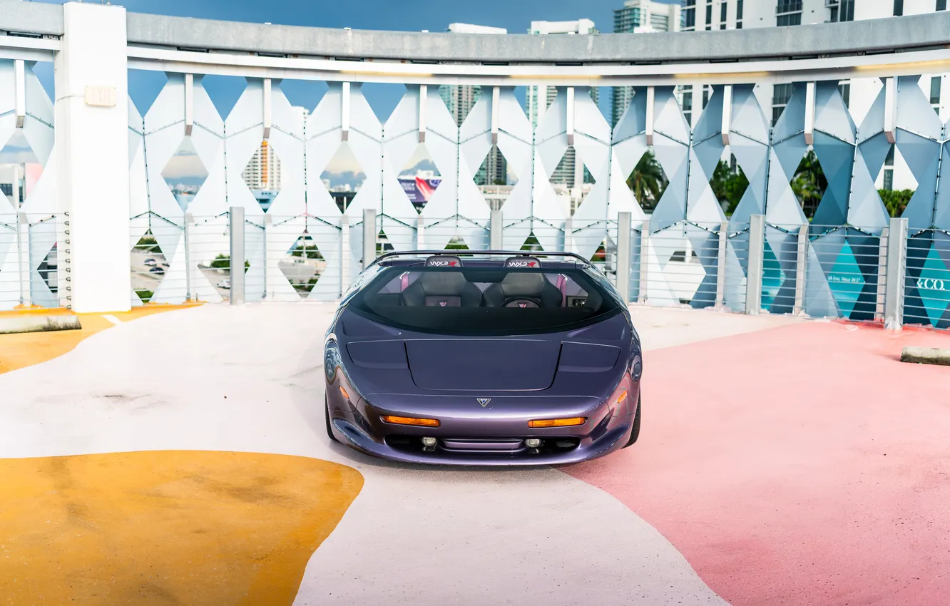 Photo wallpaper Roadster, Vector, supercar, supercar, front view, Vector, 1993, Vector Motors Corporation