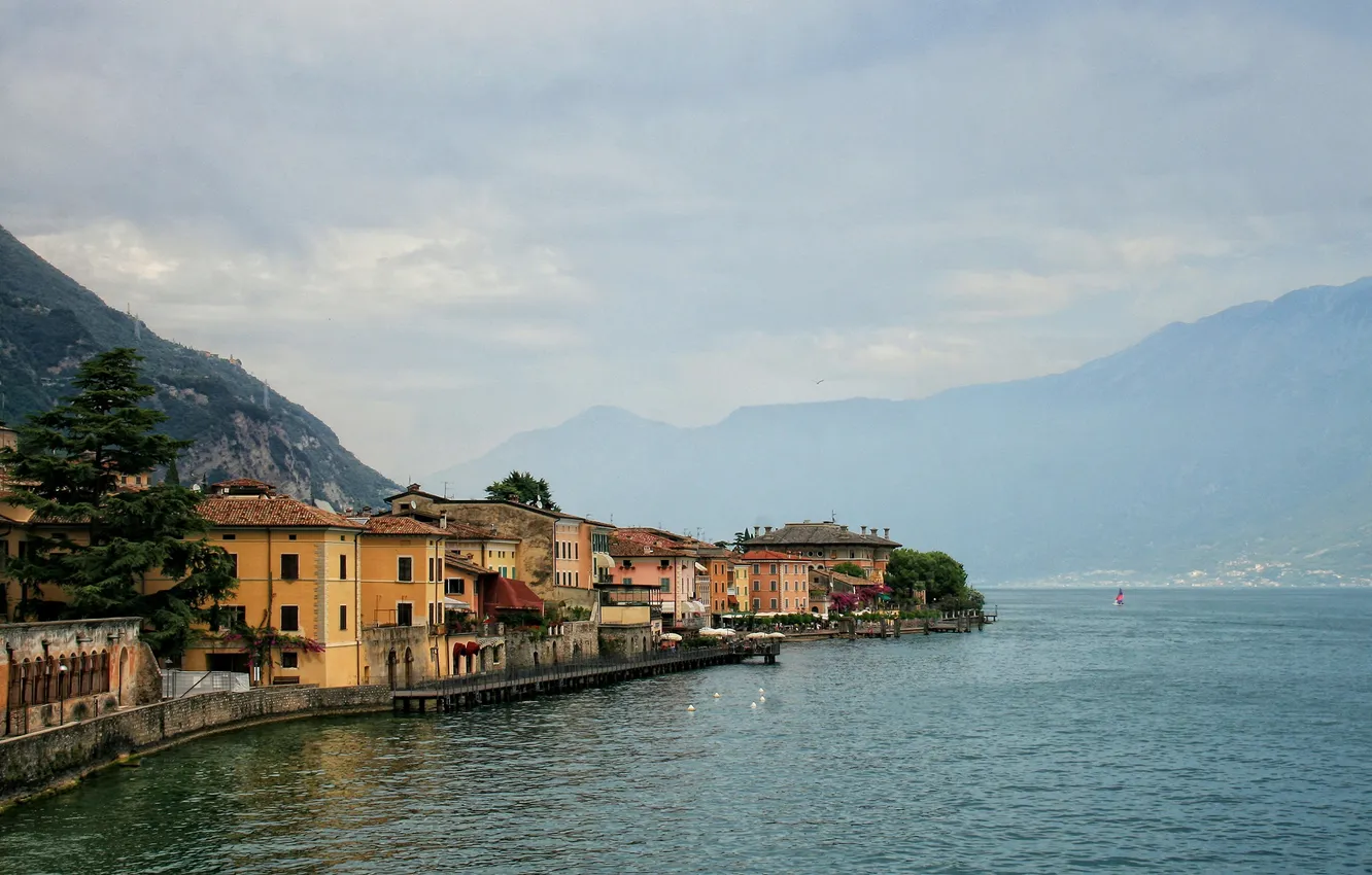 Photo wallpaper sea, mountains, Italy, Gargnano