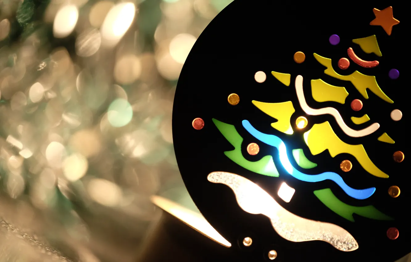 Photo wallpaper macro, background, holiday, toy, color