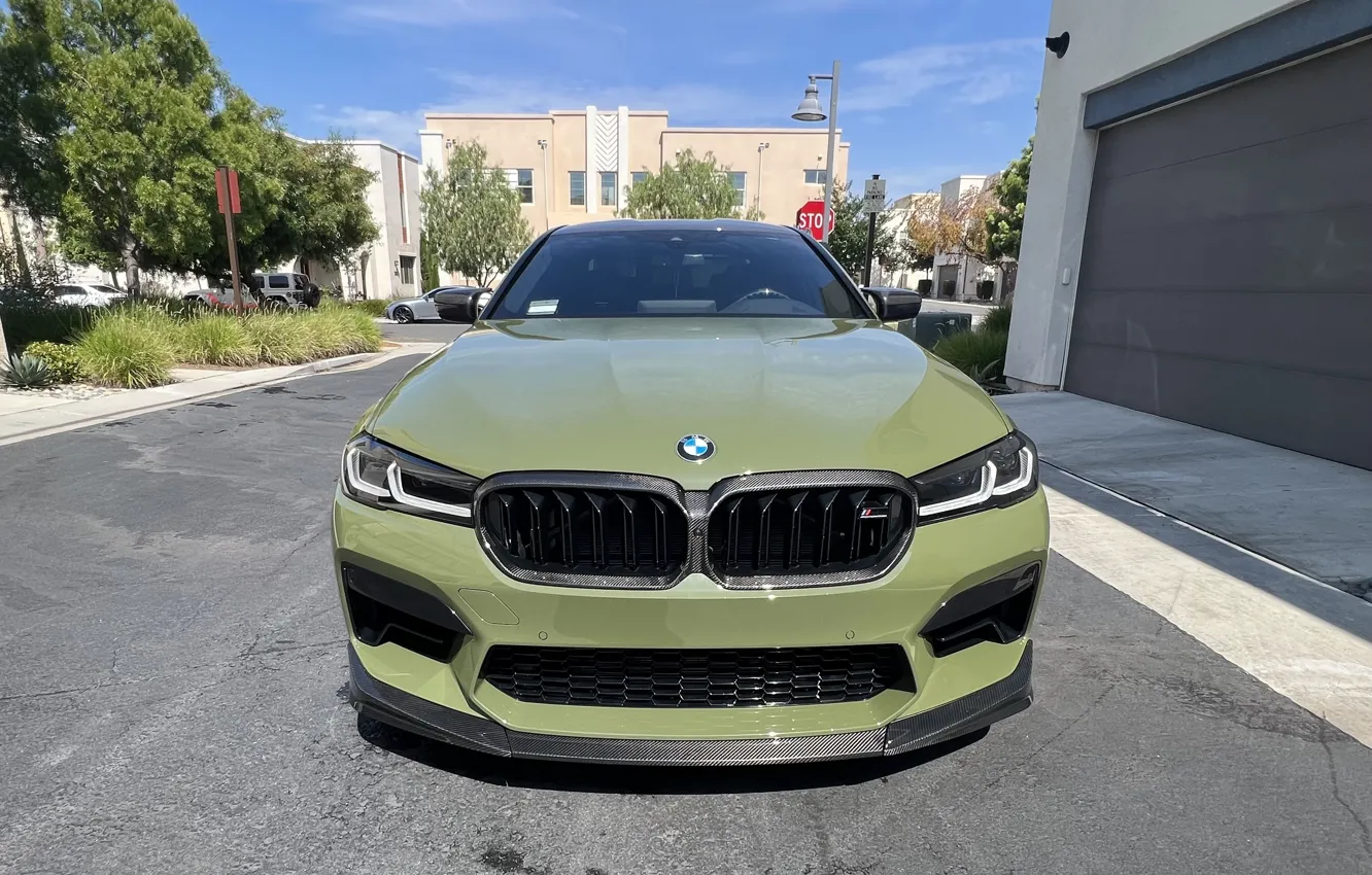 Photo wallpaper Green, F90, M5 Competition, Front end
