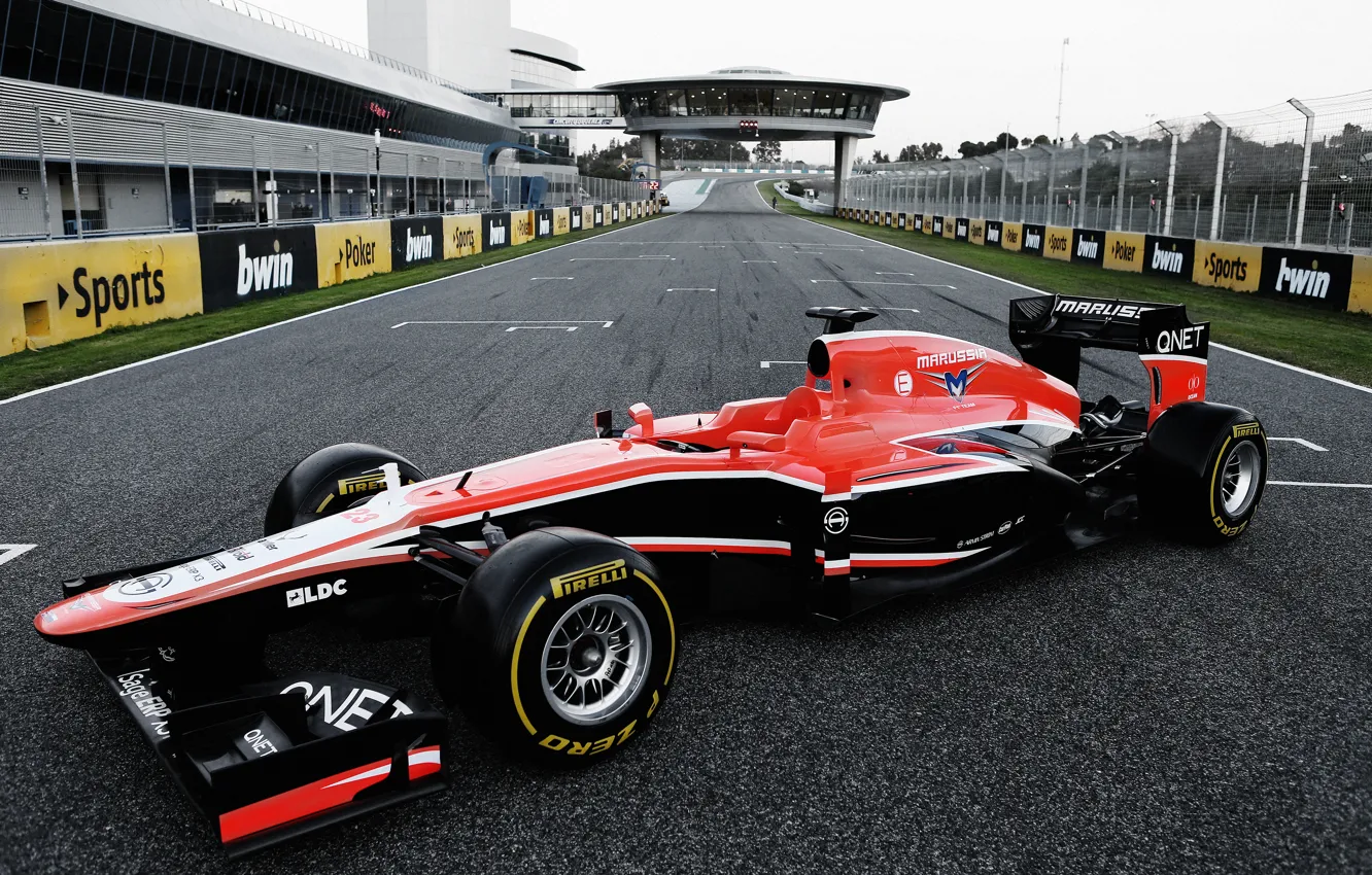 Photo wallpaper the car, formula, Formula 1, Marusya, MR02, Marussia Motors