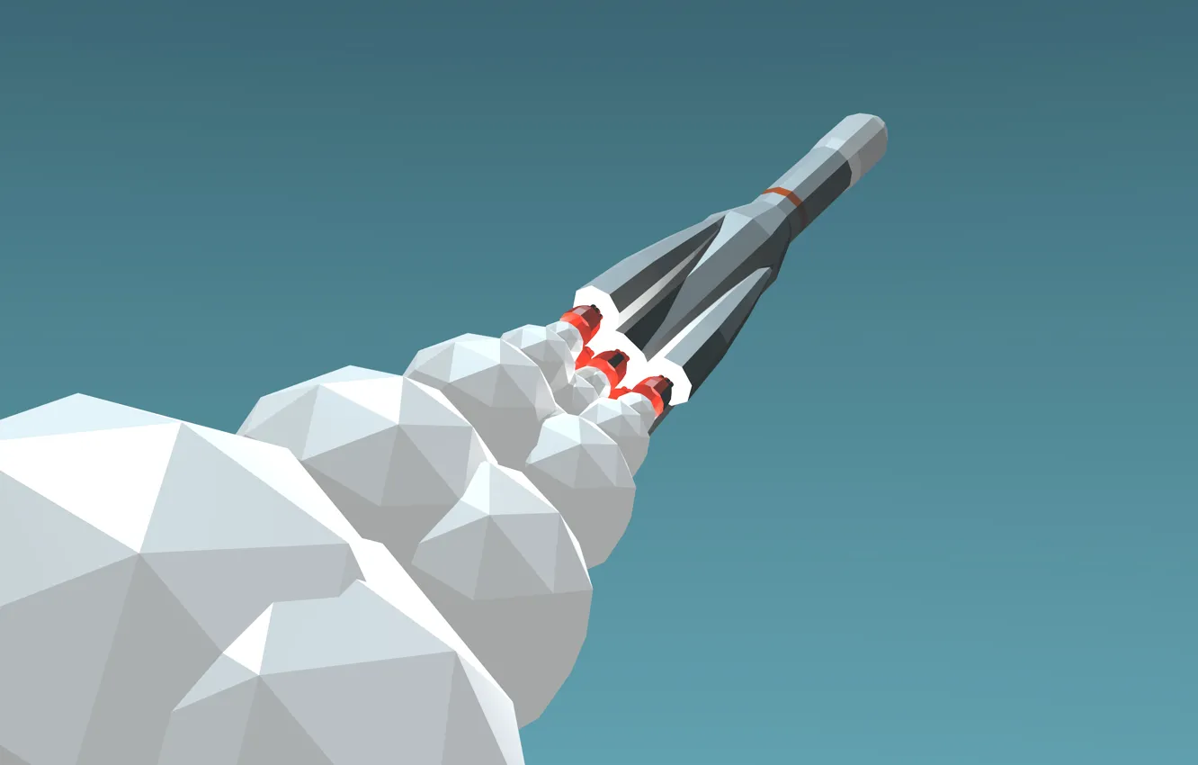 Photo wallpaper the sky, flight, ship, figure, geometry, space, Spacecraft