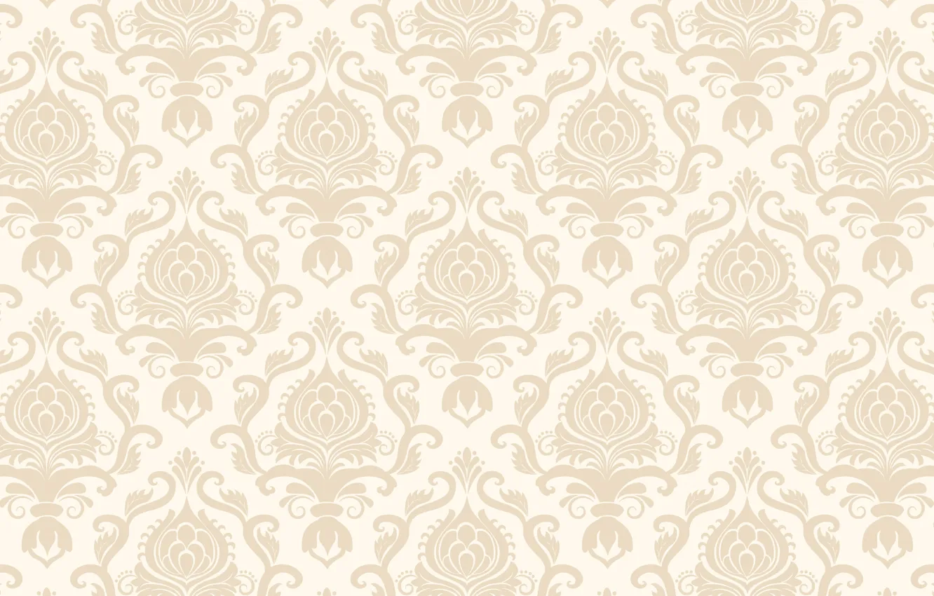 Photo wallpaper Wallpaper, vector, texture, ornament, background, pattern, seamless, damask