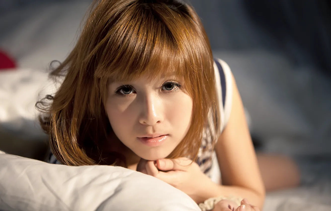 Photo wallpaper look, face, hair, Asian