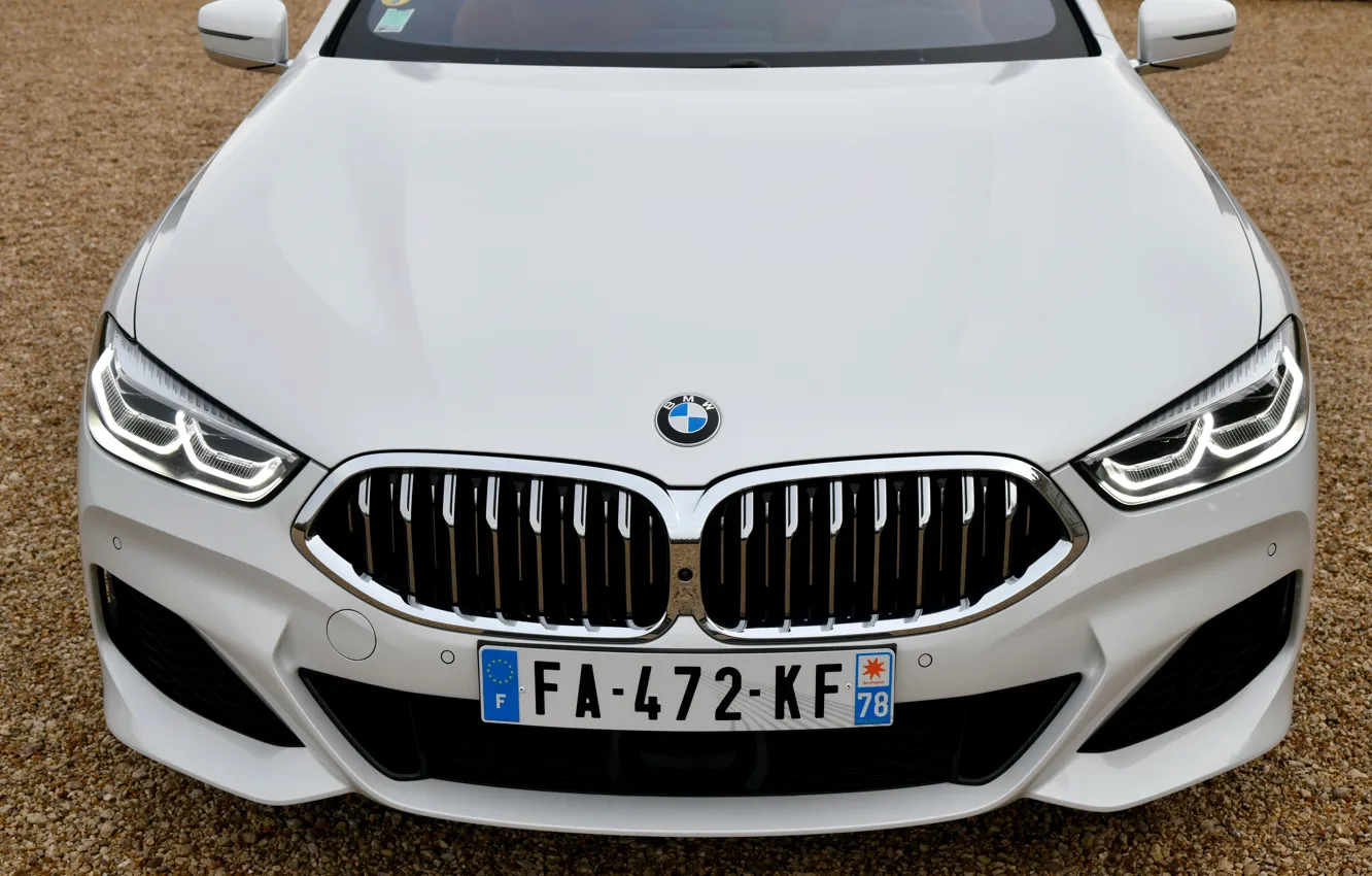 Photo wallpaper white, coupe, BMW, before, 2018, 8-Series, Eight, G15