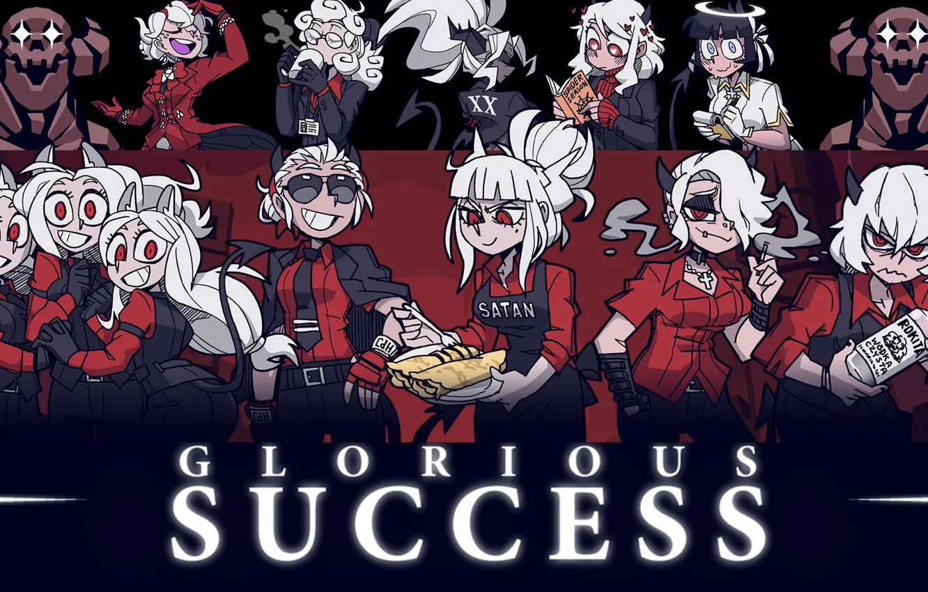 Photo wallpaper characters, Helltaker, Anime style