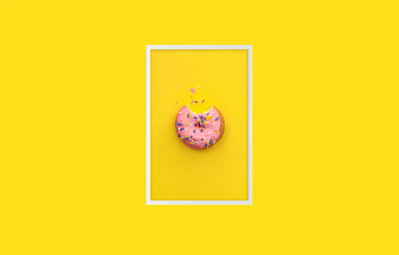 Photo wallpaper The simpsons, Figure, Frame, Simpsons, Art, Food, The Simpsons, Donut