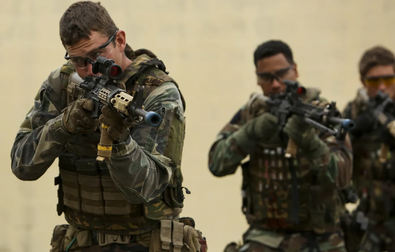 Photo wallpaper weapons, soldiers, Royal Netherlands Marine Corps