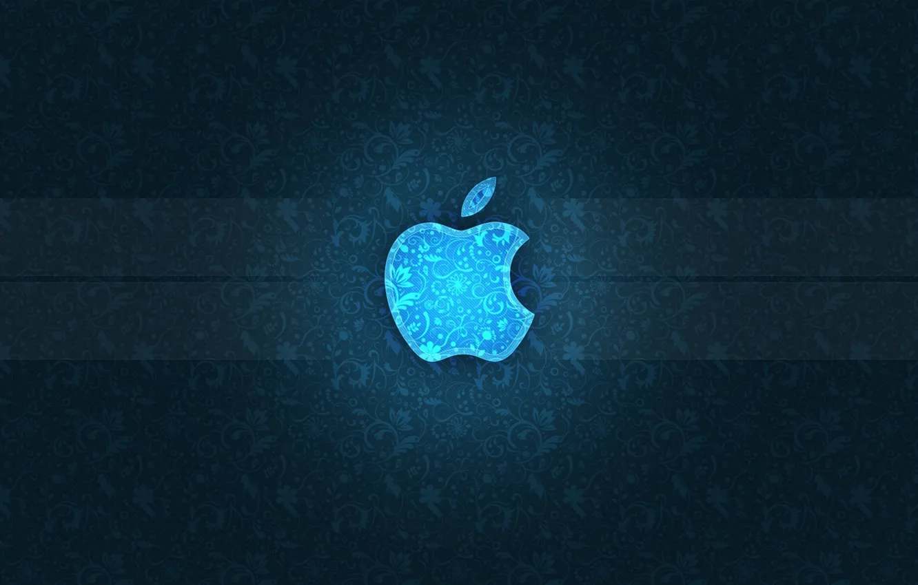 Photo wallpaper blue, strip, pattern, apple, Apple