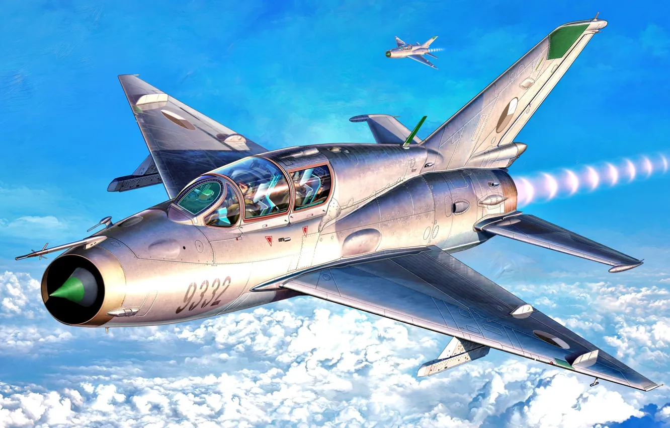 Photo wallpaper MiG-21УМ, OKB Mikoyan, Czechoslovakia, training front-line fighter