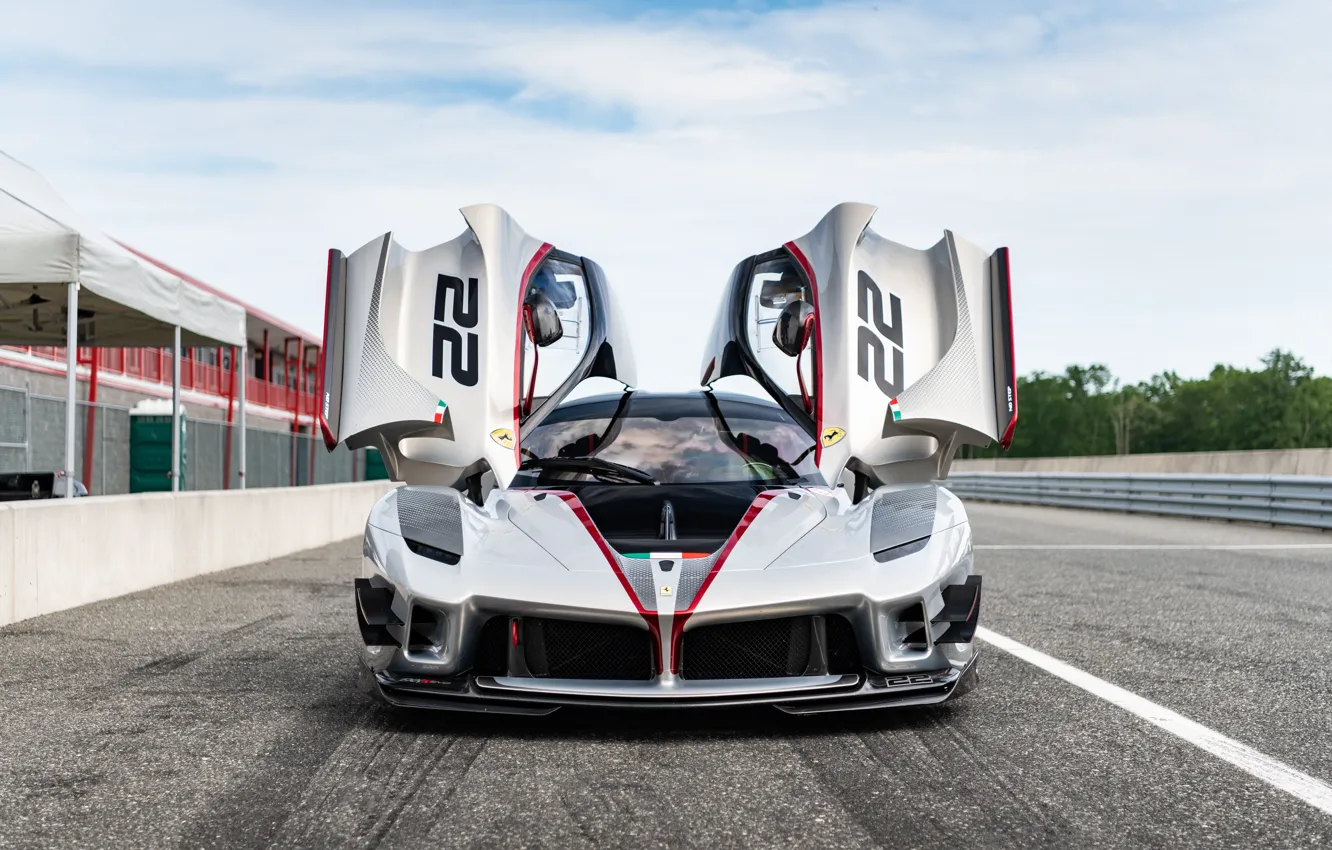 Photo wallpaper Ferrari, FXX, front view, track car, Ferrari FXX-K Evo