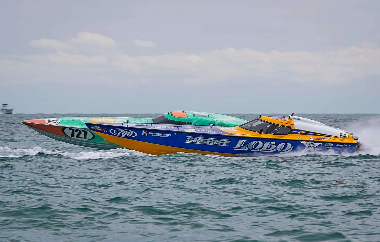Photo wallpaper race, boat, speed