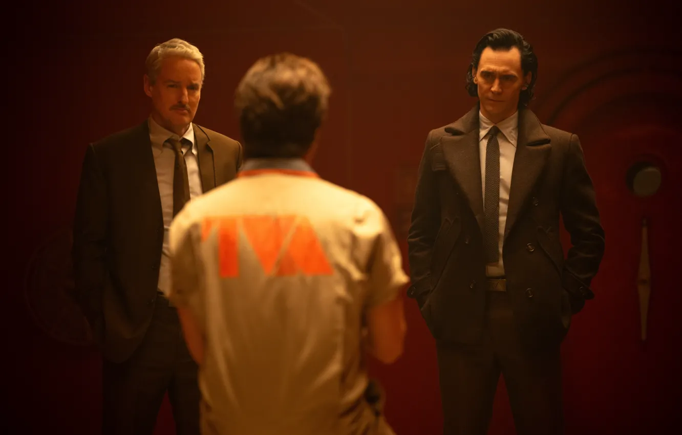 Photo wallpaper Mobius, Loki, Tom Hiddleston, Owen Wilson, Season 2, Marvel Studios