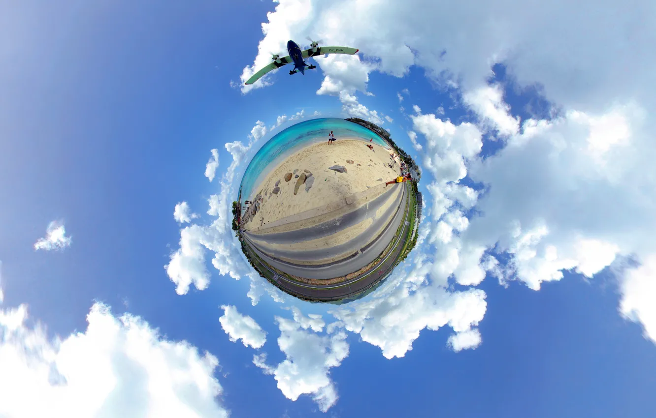 Photo wallpaper planet, the plane, Caribbean