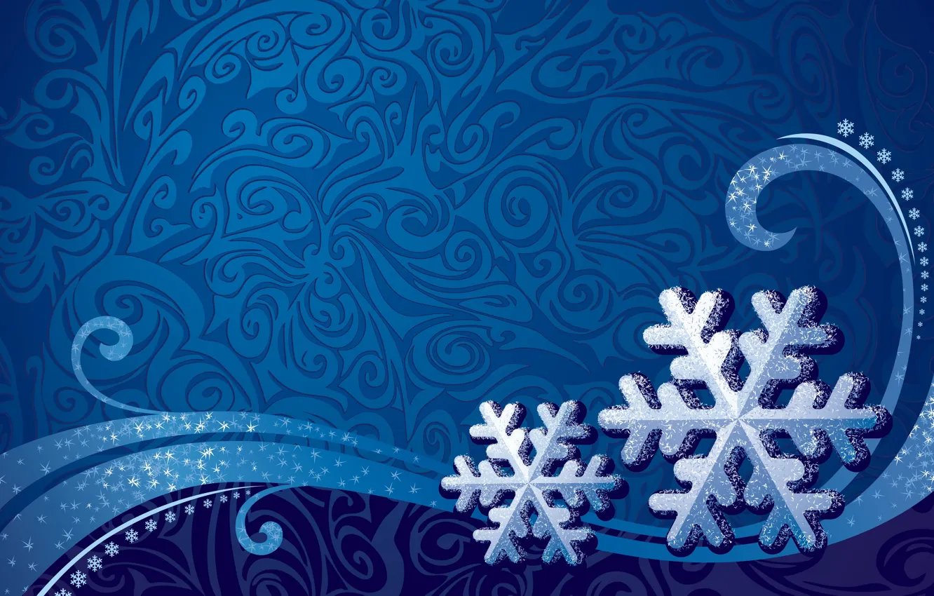 Photo wallpaper snowflakes, background, patterns, texture
