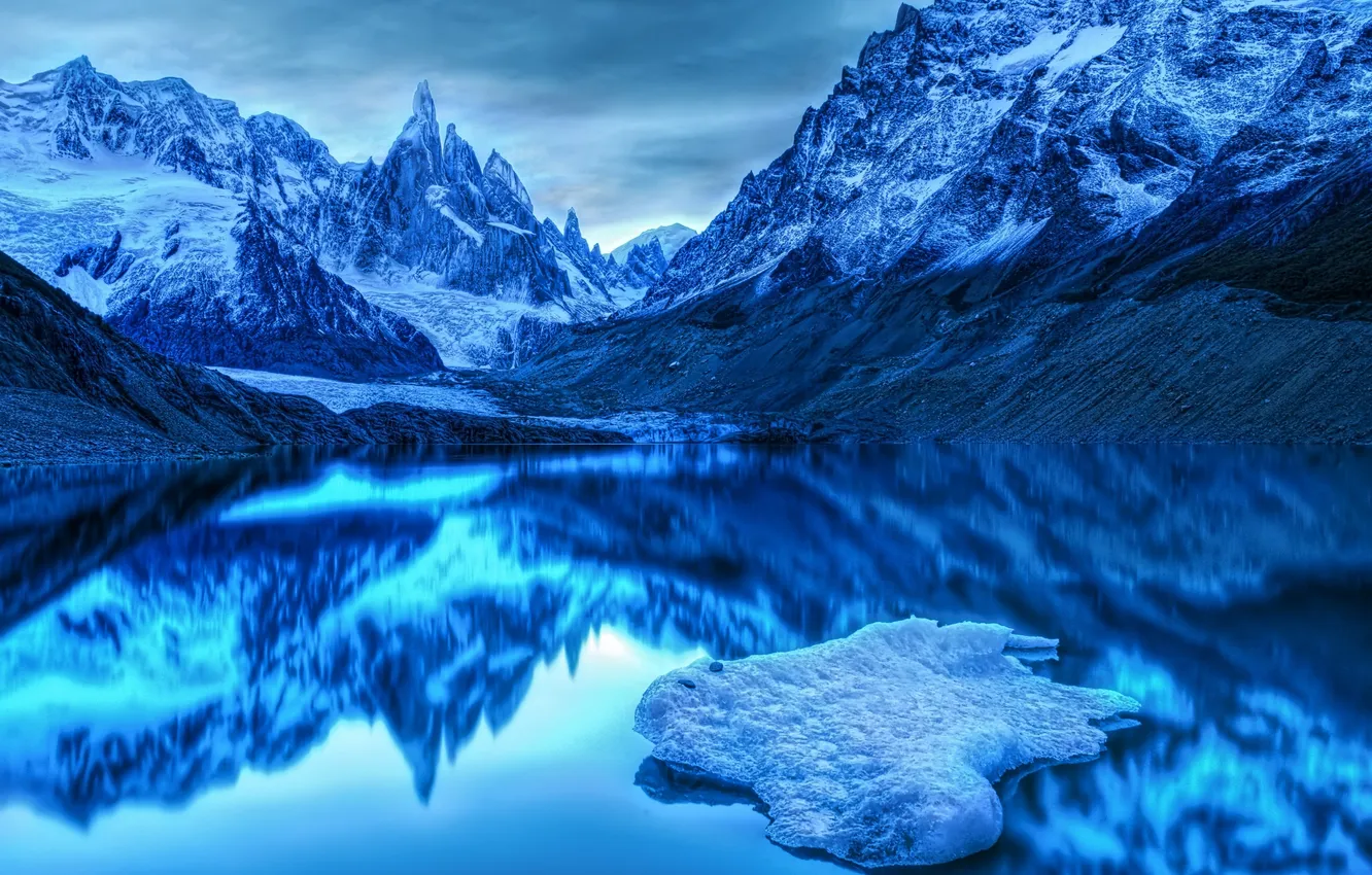 Photo wallpaper cold, winter, mountains