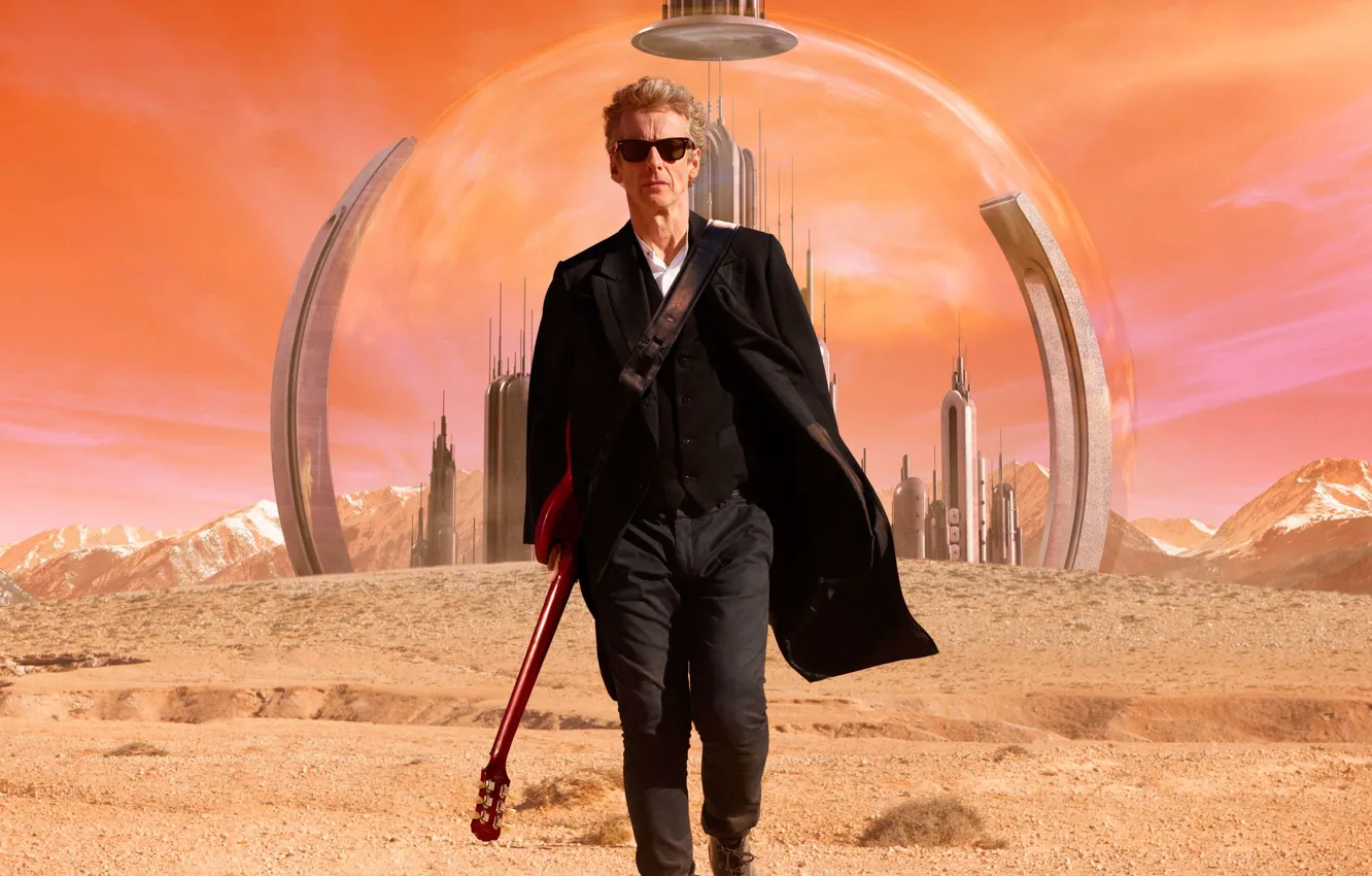 Photo wallpaper look, fiction, planet, guitar, glasses, actor, male, the dome