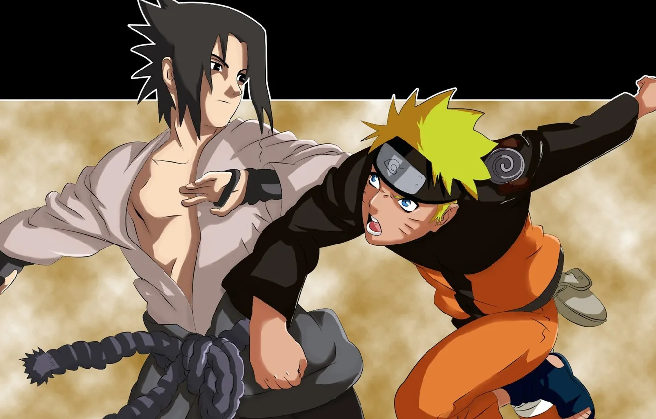 Photo wallpaper logo, game, Sasuke, Naruto, man, boy, fight, ninja