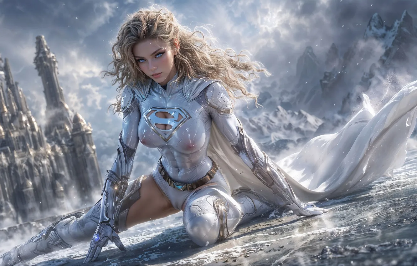 Photo wallpaper girl, Super Girl, AI Art