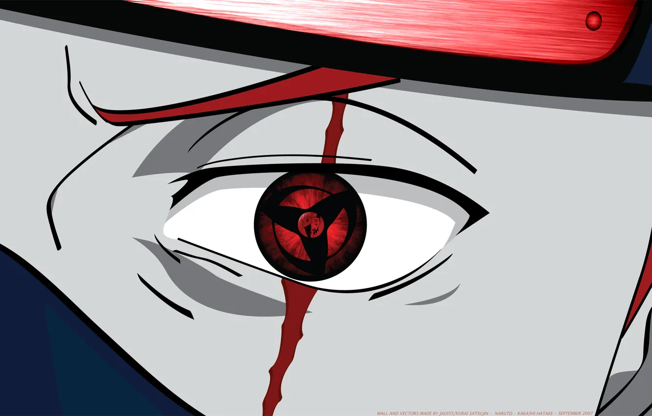 Photo wallpaper anime, Sharingan, Kakashi