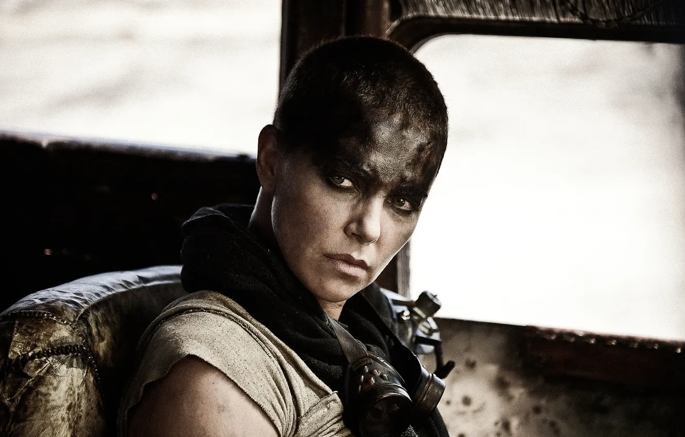 Photo wallpaper Charlize Theron, Charlize Theron, postapocalyptic, Mad Max, Fury Road, Mad Max, this moment, Road rage
