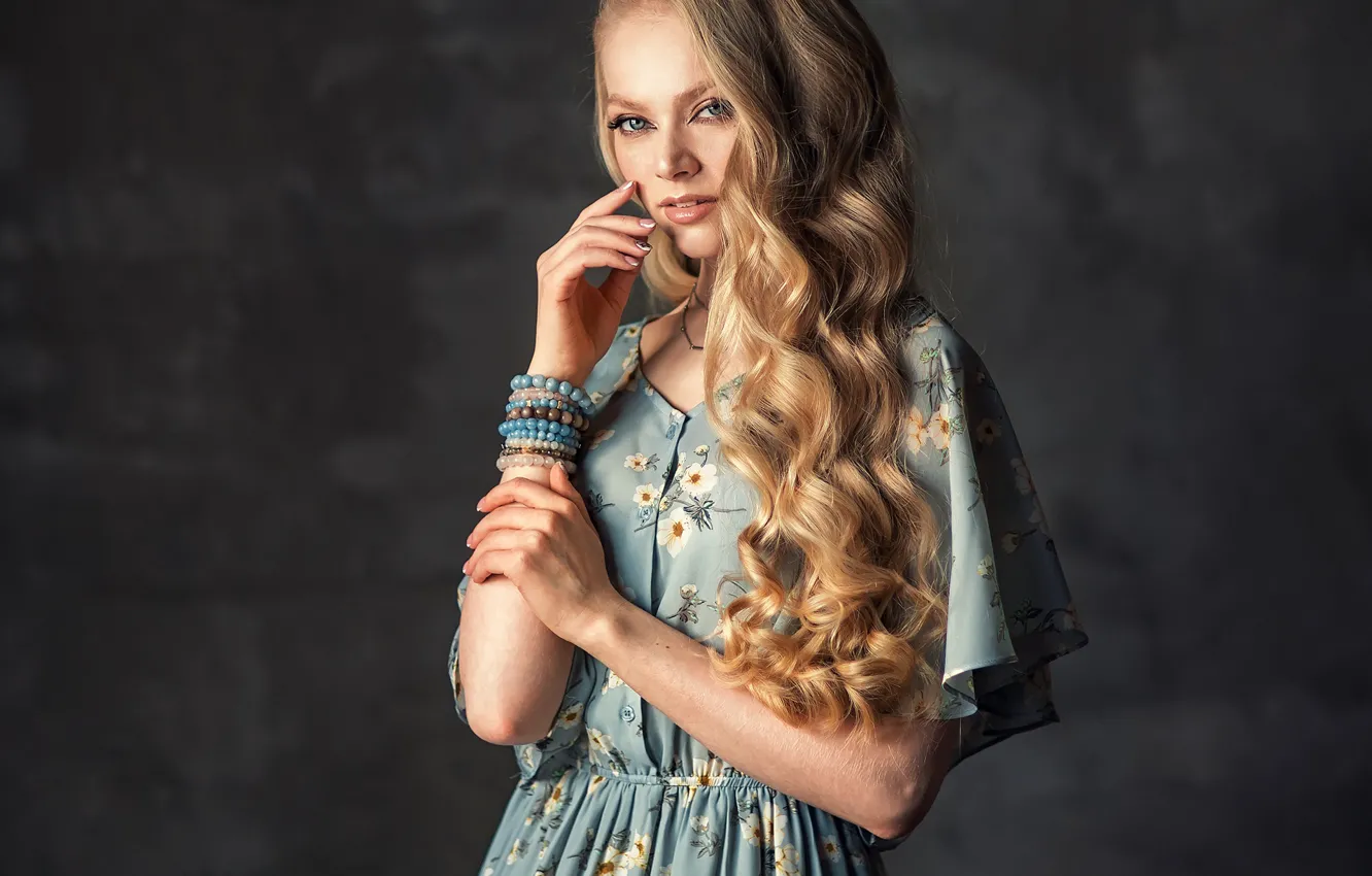 Photo wallpaper girl, face, pose, photo, hair, makeup, blonde, beauty