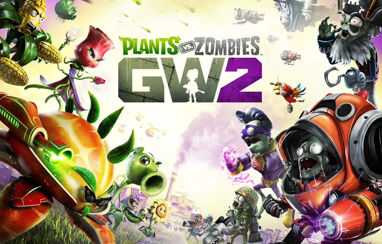 Photo wallpaper Electronic Arts, PopCap, Plants vs Zombies Garden Warfare