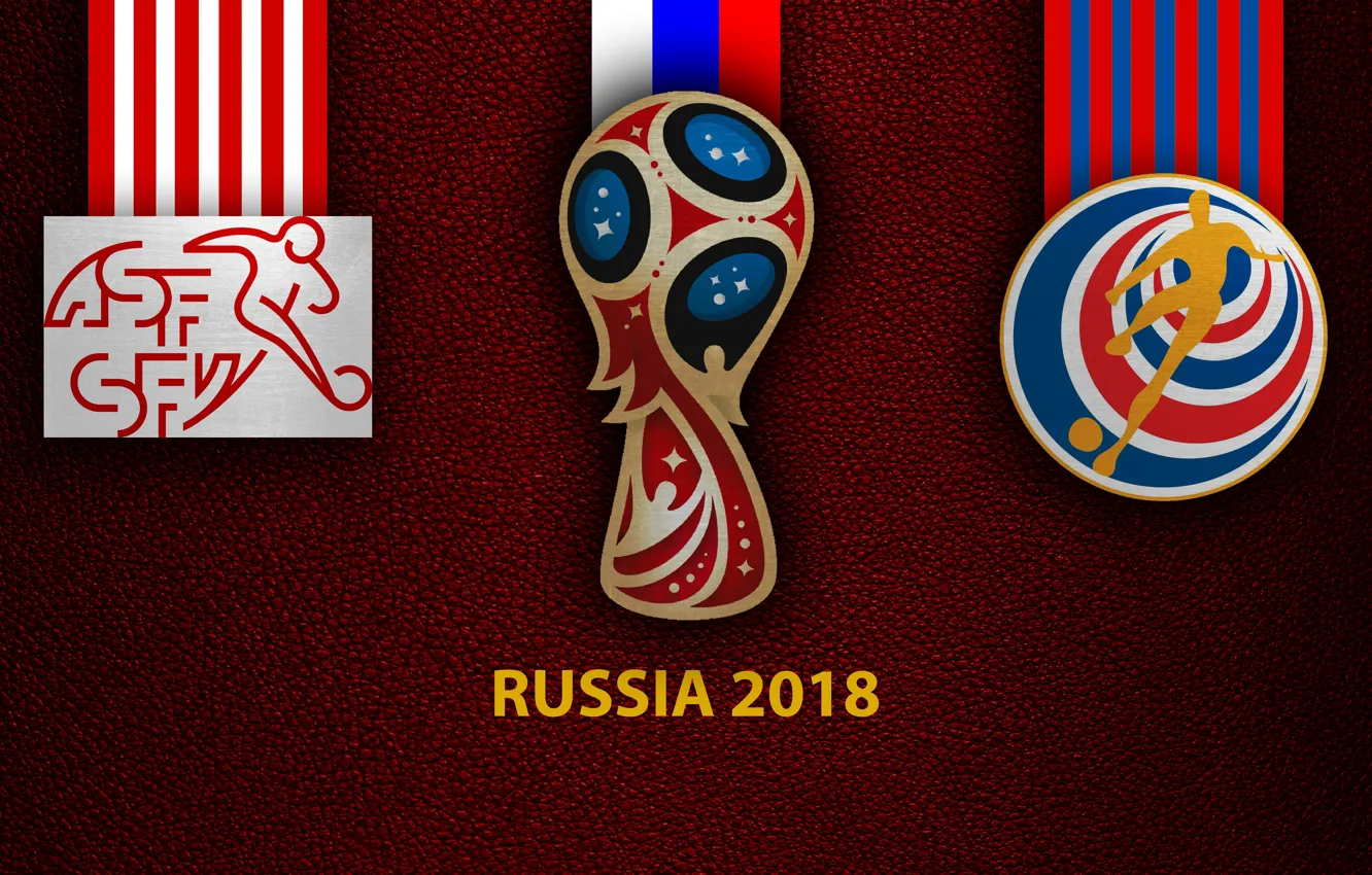 Photo wallpaper wallpaper, sport, logo, football, FIFA World Cup, Russia 2018, Switzerland vs Costa Rica