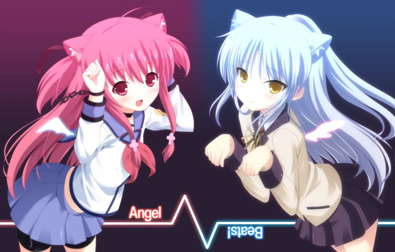 Photo wallpaper wings, angel, the demon, Girls, Angel beats, Yui, Angel beats, Tachibana Kanade